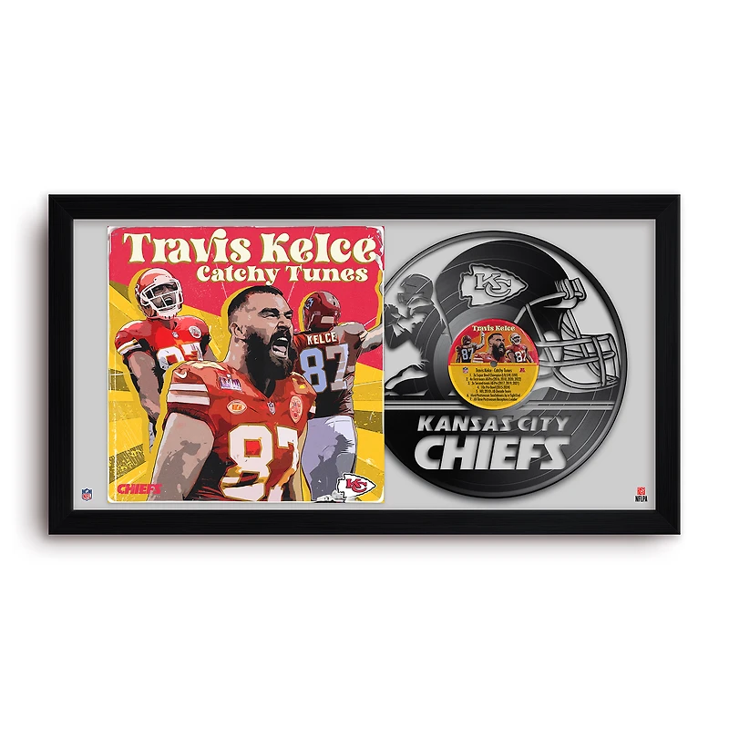 Travis Kelce Kansas City Chiefs 14" x 26" Framed Art Vinyl Album Print