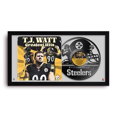 T.J. Watt Pittsburgh Steelers 14" x 26" Framed Art Vinyl Album Print