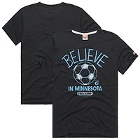 Unisex Homage  Charcoal Minnesota United FC MLS x Ted Lasso Believe Graphic Tri-Blend T-Shirt