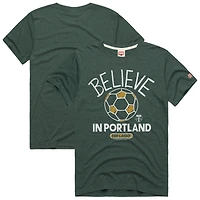 Unisex Homage  Green Portland Timbers MLS x Ted Lasso Believe Graphic Tri-Blend T-Shirt