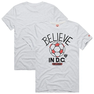 Unisex Homage  Ash D.C. United MLS x Ted Lasso Believe Graphic Tri-Blend T-Shirt