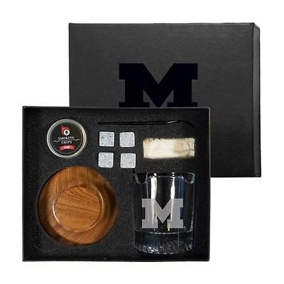 Michigan Wolverines Nine-Piece Whiskey Smoke Set