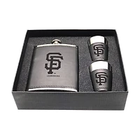 San Francisco Giants Three-Piece Leather Flask & Shot Glass Set