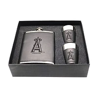 Los Angeles Angels Three-Piece Leather Flask & Shot Glass Set