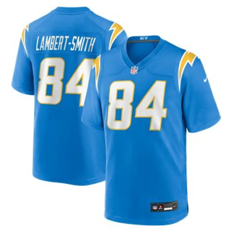 Men's Nike KeAndre Lambert-Smith Powder Blue Los Angeles Chargers Team Game Jersey