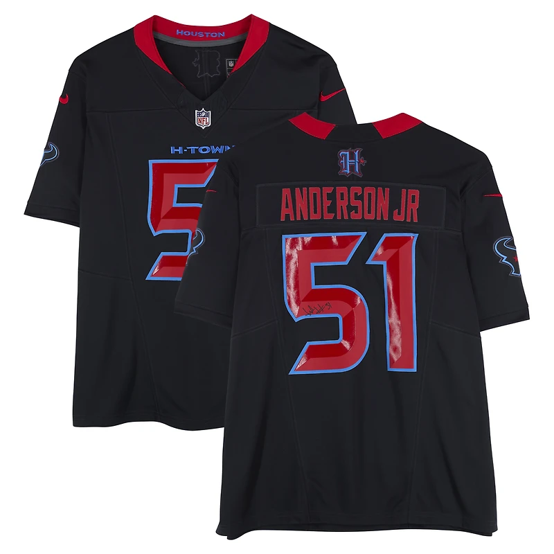 Will Anderson Jr. Houston Texans Autographed Navy Nike Alternate Vapor F.U.S.E. Limited Jersey