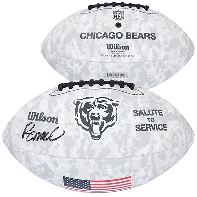 Rome Odunze Chicago Bears Autographed 2024 Salute To Service Wilson Football