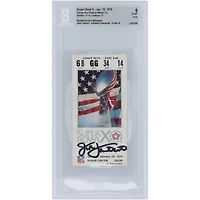 Jack Lambert Pittsburgh Steelers January 18, 1976 Super Bowl X Beckett Fanatics Witnessed Authenticated 6/10 Ticket