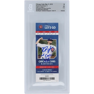 Kris Bryant Chicago Cubs 2nd Career Home Run Beckett Fanatics Witnessed Authenticated /10 Ticket from May 11