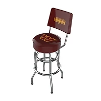 Imperial Maroon Washington Commanders Chrome Bar Stool