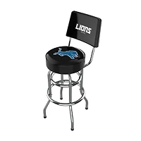 Imperial Black Detroit Lions Chrome Bar Stool