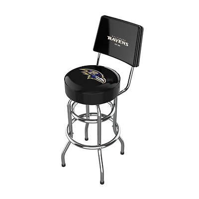 Imperial Black Baltimore Ravens Chrome Bar Stool