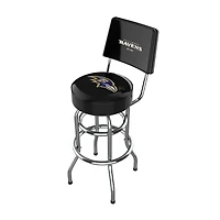 Imperial Black Baltimore Ravens Chrome Bar Stool