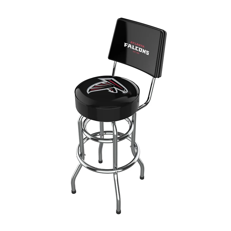 Imperial Black Atlanta Falcons Chrome Bar Stool