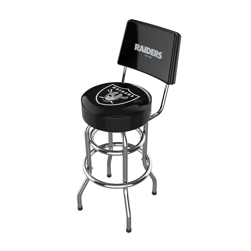 Imperial Black Las Vegas Raiders Chrome Bar Stool