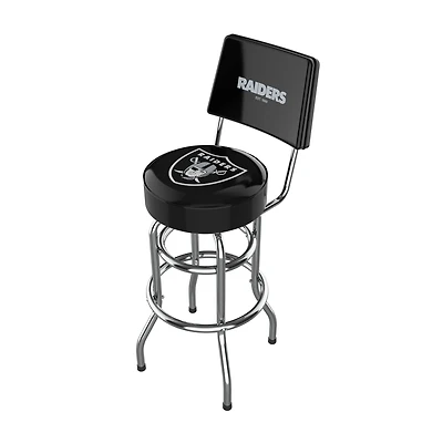 Imperial Black Las Vegas Raiders Chrome Bar Stool