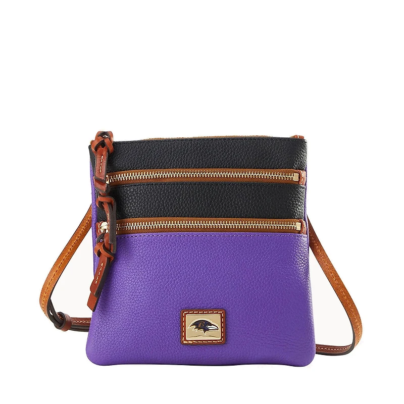 Dooney & Bourke Baltimore Ravens Team Logo Halftime Triple Zip Crossbody Bag