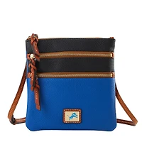 Dooney & Bourke Detroit Lions Team Logo Halftime Triple Zip Crossbody Bag