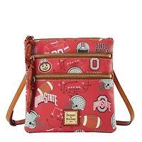 Dooney & Bourke Ohio State Buckeyes Football Halftime Triple Zip Crossbody Bag