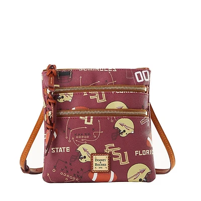 Dooney & Bourke Florida State Seminoles Football Halftime Triple Zip Crossbody Bag