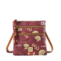 Dooney & Bourke Florida State Seminoles Football Halftime Triple Zip Crossbody Bag