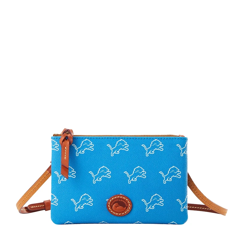 Dooney & Bourke Detroit Lions Top Zip Crossbody Bag