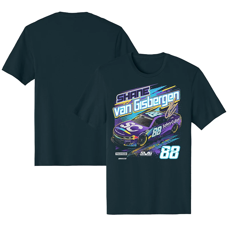 Men's Trackhouse Racing Team Collection  Navy Shane van Gisbergen  Car T-Shirt