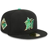 Men's New Era  Black Miami Marlins 2026 St. Patrick's Day 59FIFTY Fitted Hat
