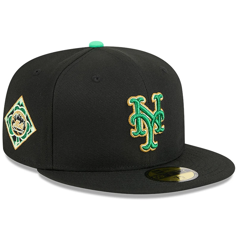 Men's New Era Black New York Mets 2026 St. Patrick's Day 59FIFTY Fitted Hat
