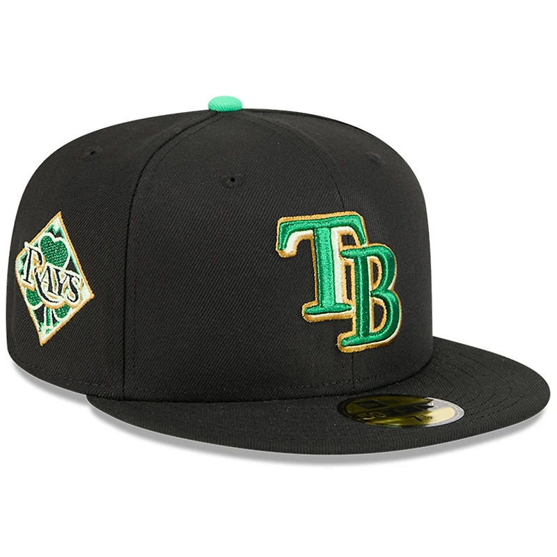 Men's New Era  Black Tampa Bay Rays 2026 St. Patrick's Day 59FIFTY Fitted Hat