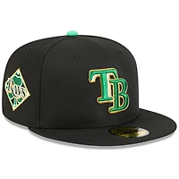 Men's New Era  Black Tampa Bay Rays 2026 St. Patrick's Day 59FIFTY Fitted Hat