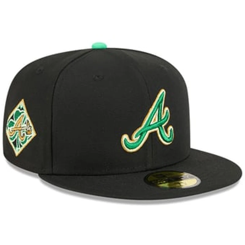 Men's New Era Black Atlanta Braves 2026 St. Patrick's Day 59FIFTY Fitted Hat