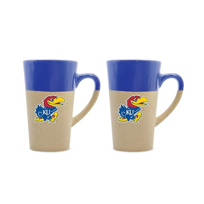 Kansas Jayhawks 16oz. Two-Pack Ceramic Mug Set