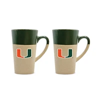 Miami Hurricanes 16oz. Two-Pack Ceramic Mug Set