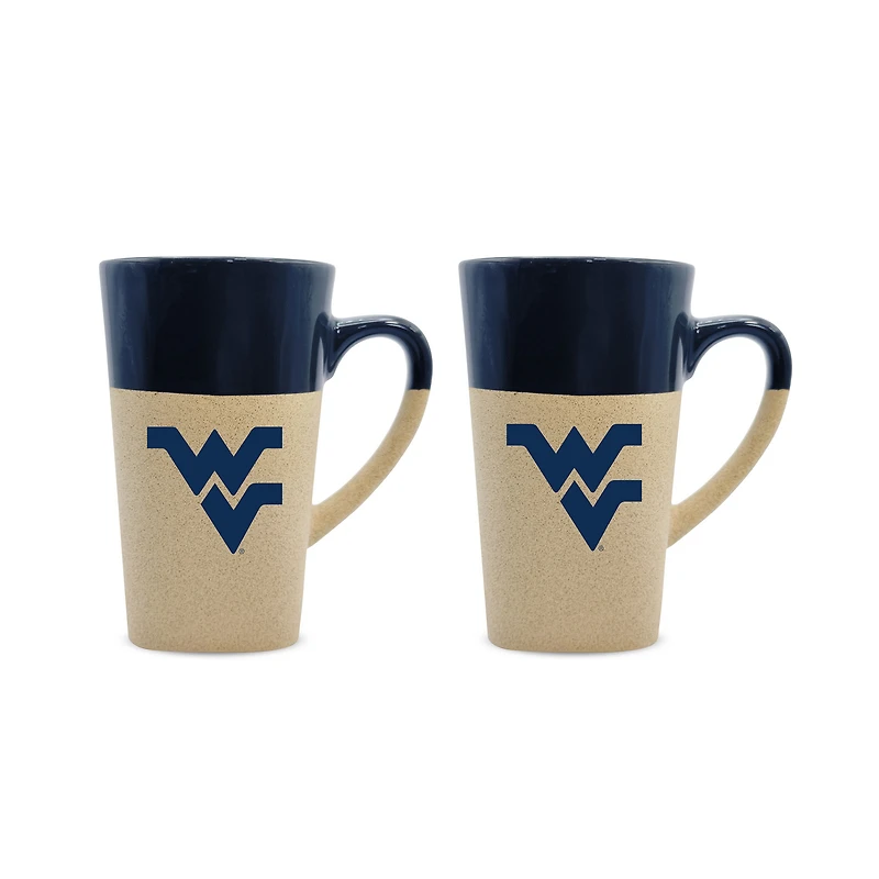 West Virginia Mountaineers 16oz. Two-Pack Ceramic Mug Set