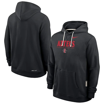 Men's Nike Black San Diego State Aztecs 2025 Sideline Dri-FIT Hoodie