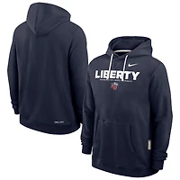 Men's Nike Navy Liberty Flames 2025 Sideline Dri-FIT Hoodie