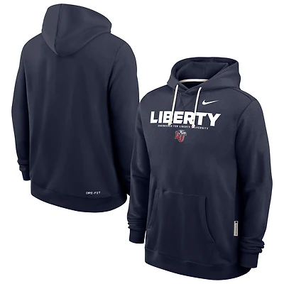 Men's Nike Navy Liberty Flames 2025 Sideline Dri-FIT Hoodie