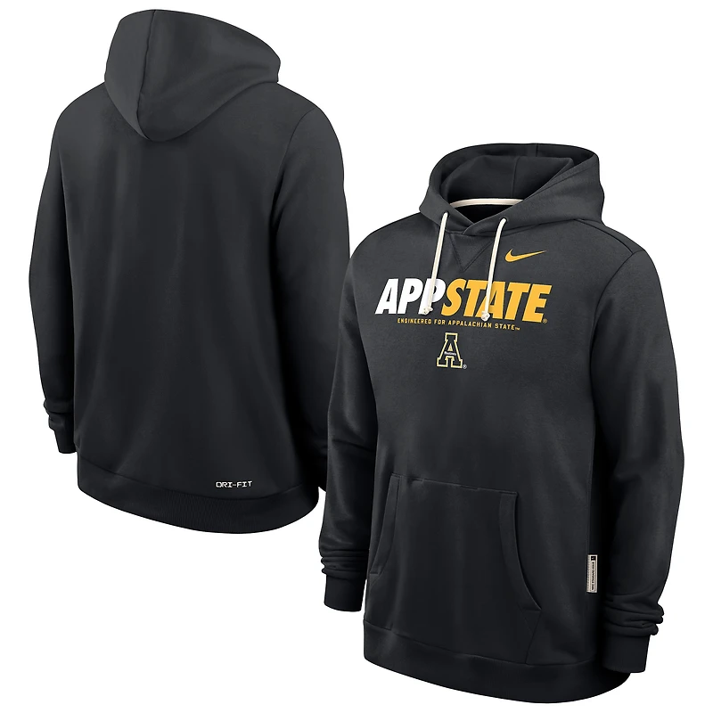 Men's Nike Black Appalachian State Mountaineers 2025 Sideline Dri-FIT Hoodie