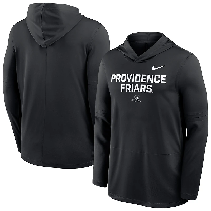 Men's Nike Black Providence Friars Sideline Dri-FIT Lightweight Hooded Top