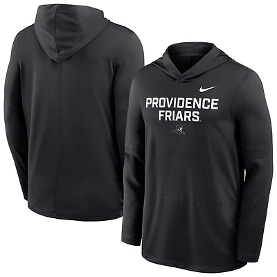 Men's Nike  Black Providence Friars Sideline Dri-FIT Lightweight Hooded Top