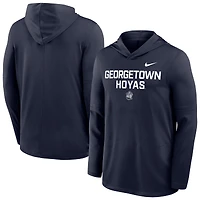Men's Nike  Navy Georgetown Hoyas Sideline Dri-FIT Lightweight Hooded Top