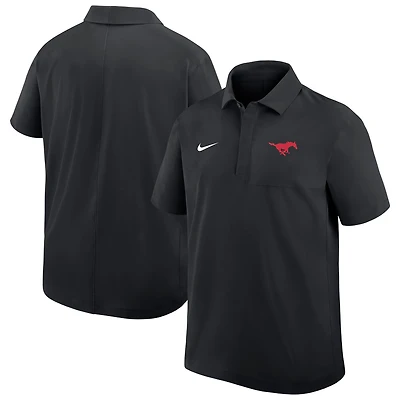 Men's Nike Black SMU Mustangs 2025 Sideline Dri-FIT Polo