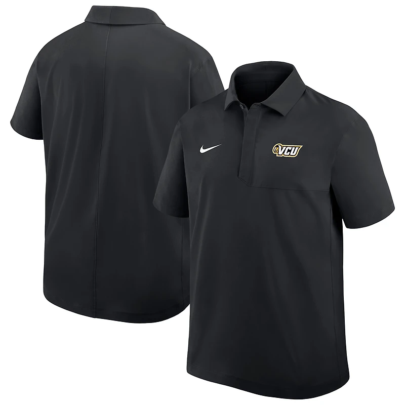 Men's Nike Black VCU Rams 2025 Sideline Dri-FIT Polo