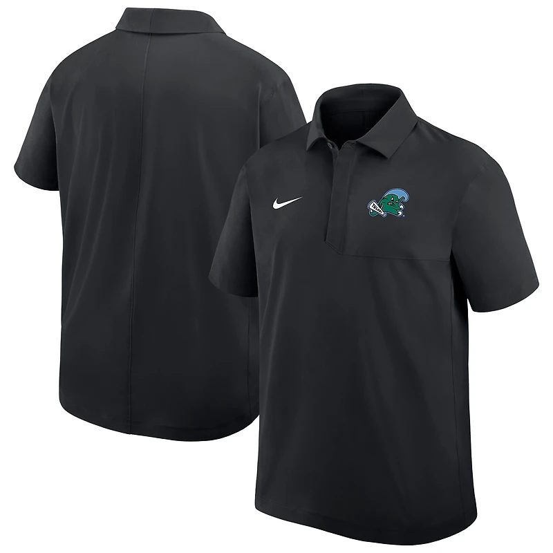 Men's Nike Black Tulane Green Wave 2025 Sideline Dri-FIT Polo