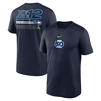 Men's Nike College Navy Seattle Seahawks 50th Season Legend Dri-Fit T-Shirt