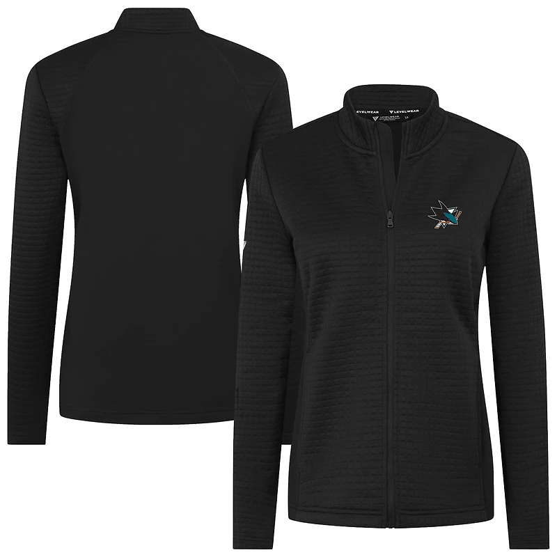 Women's Levelwear Black San Jose Sharks Tailgate Full-Zip Jacket