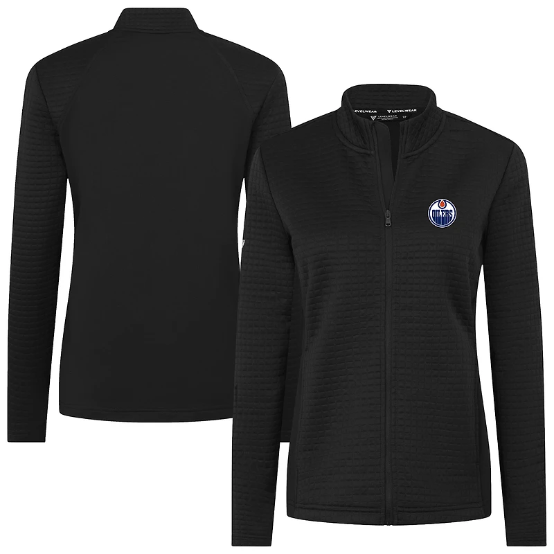 Women's Levelwear Black Edmonton Oilers Tailgate Full-Zip Jacket