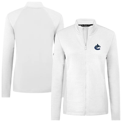Women's Levelwear  White Vancouver Canucks Tailgate Full-Zip Jacket