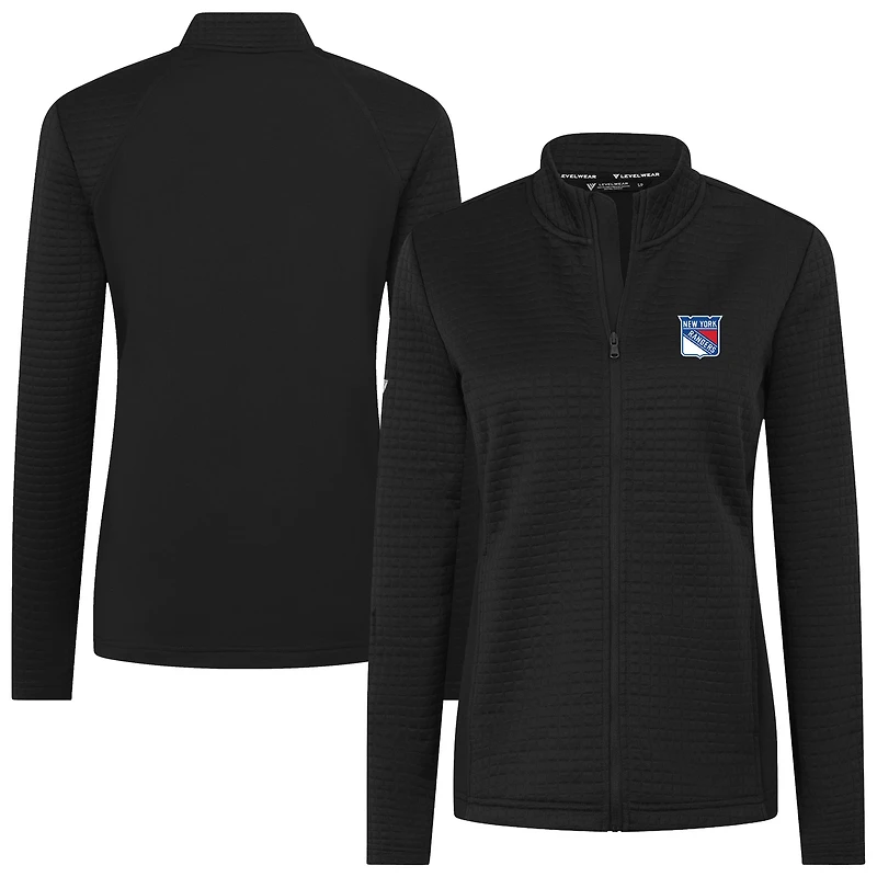 Women's Levelwear  Black New York Rangers Tailgate Full-Zip Jacket